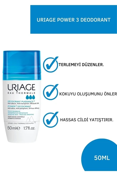 Uriage Eau Thermale Deodorant Puissance 50 ml Hassas Ciltler İçin Deodorant - 2