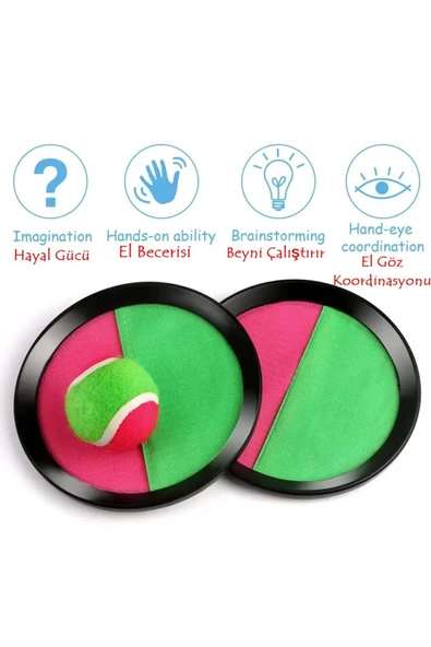At Yakala Sağlık Topu At Tut Cırt Cırtlı Top Yakalama Oyun Seti Motivasyon Geliştirici Catch Ball ürün görseli