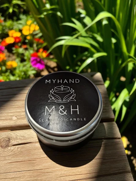 MyHand Soyawax Gümüş Teneke Lady Musk Esans Kokulu Mum 60 Gr - 4