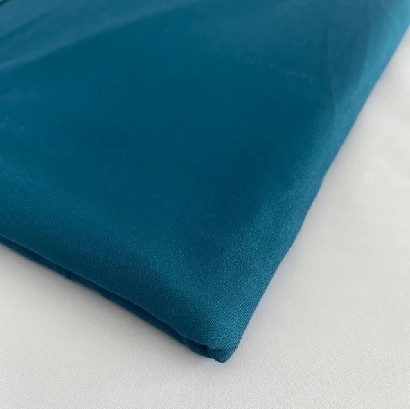 Kaf Kumaş  Viskon İki İplik Kumaş | Petrol - Resim 3