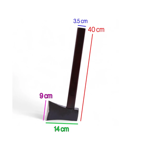 885 Gram 36 Cm El Yapımı Marangoz Balta Yarma Yontma Odun Kesme Ahşap Saplı Ergonomik Kamp Baltası - 2