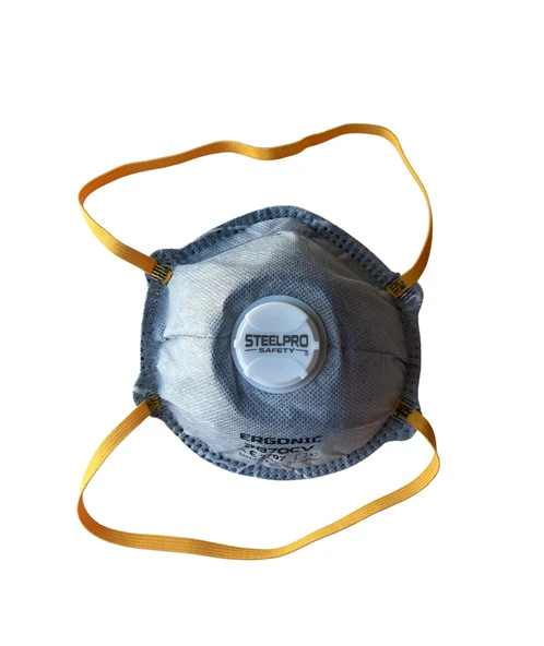 SteelPro 2870CV FFP2 NR Aktif Karbonlu Konik Maske (10 Adet-Kutu) - 3
