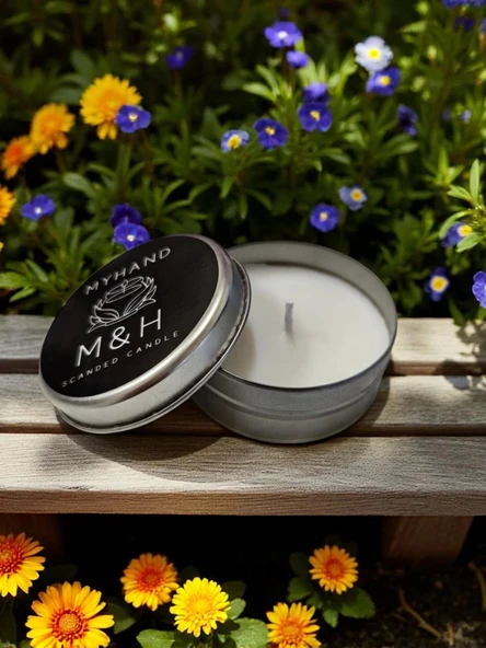 MyHand Soyawax Gümüş Teneke Lady Musk Esans Kokulu Mum 60 Gr - 3