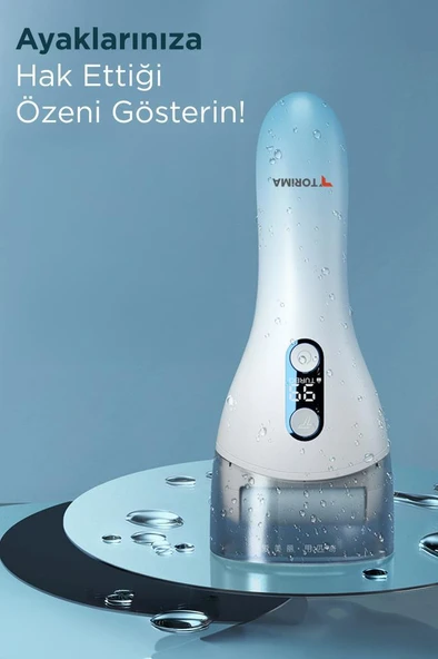 Torima BCM-1138T Beyaz LED Ekran Göstergeli Turbo Modlu Su Geçirmez Ayak Bakım Törpüsü - 5