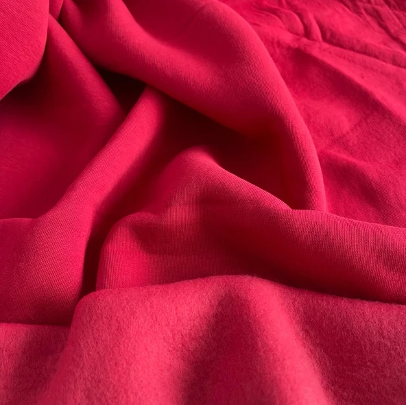 Kaf Kumaş  3 İplik Şardonlu Kumaş | Kiraz Kırmızısı ürün görseli