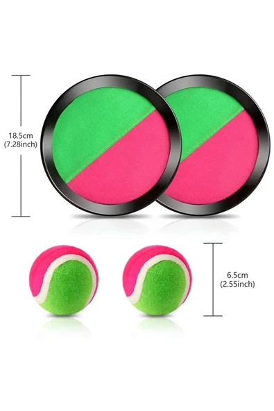 At Yakala Sağlık Topu At Tut Cırt Cırtlı Top Yakalama Oyun Seti Motivasyon Geliştirici Catch Ball - Resim 3