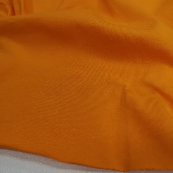 Kaf Kumaş  Penye Süprem Kumaş | %100 Pamuk | 220 Gr | Açık Turuncu - Resim 2