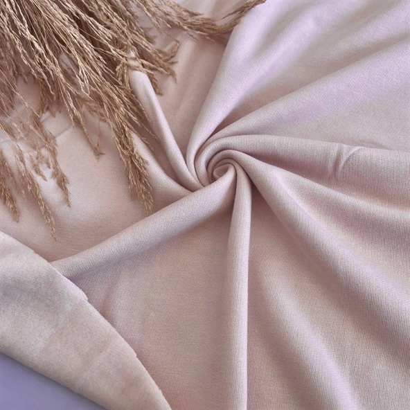 Kaf Kumaş  Penye Şardonlu İki İplik Kumaş | Pembe ürün görseli