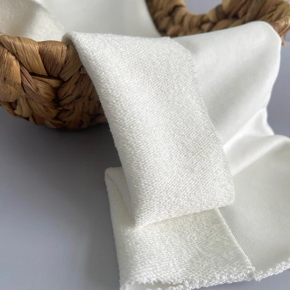 Kaf Kumaş  3 İplik Kumaş | Ekru - Resim 2