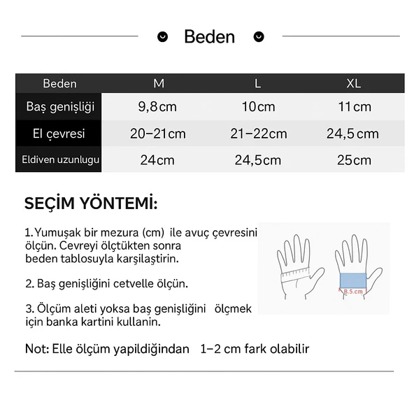 Soğuk Rüzgar Geçirmez Suya Dayanlıklı Dokunmatik Eldiven Parmak Korumalı Motosiklet Eldiveni - 5