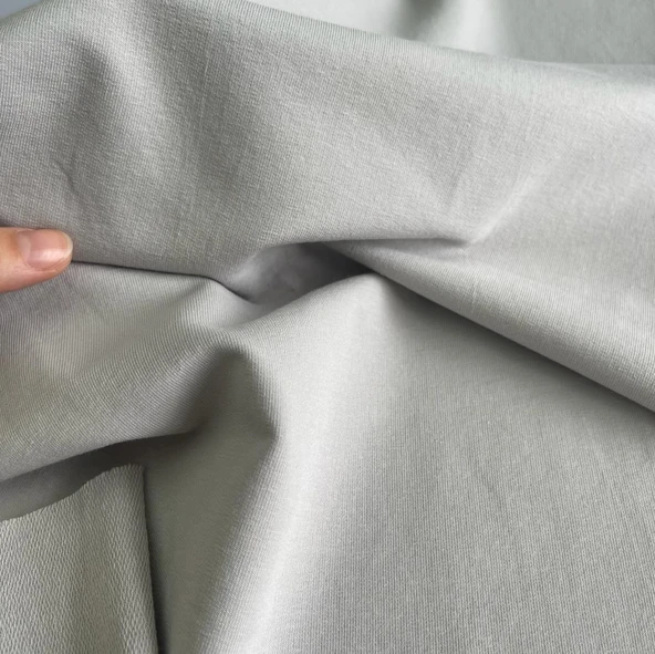 Kaf Kumaş  Penye İki İplik Kumaş | Gri - Resim 2