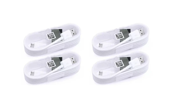 PDAteknoloji Micro USB Data ve Şarj Kablosu 4 Adet 1,5 M Beyaz ürün görseli 1