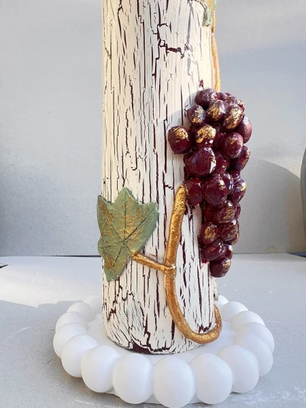 500 ML Kil Kabartma Uygulama Akdeniz ve Ege Dokunuşu El Yapımı Zeytinyağı & Üzüm Sirke Şişeleri, Yağdanlık - 5