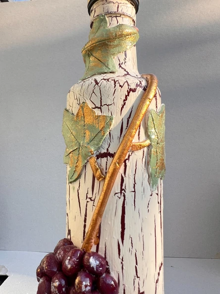 500 ML Kil Kabartma Uygulama Akdeniz ve Ege Dokunuşu El Yapımı Zeytinyağı & Üzüm Sirke Şişeleri, Yağdanlık - 7