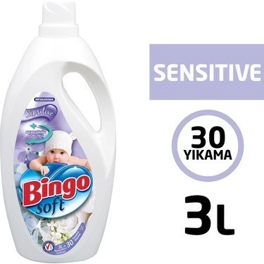 Bingo Soft Yumuşatıcı 3 lt 3 lü Karma Paket / Sensitive - Gül - Lavanta - 4