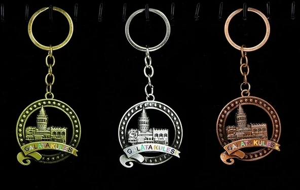 Metal Galata Kulesi Anahtarlık Alk2213 - 1