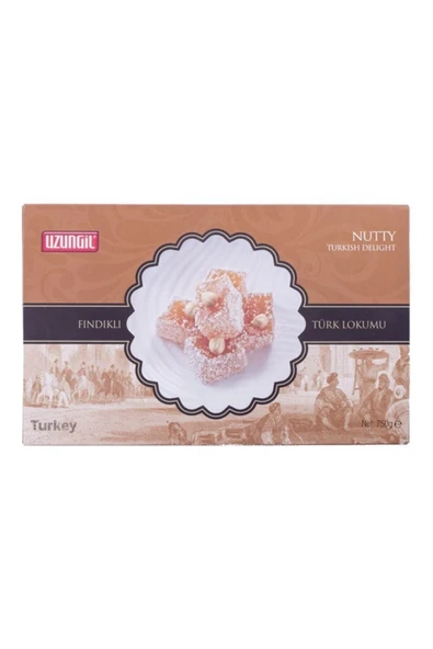 Lokum Sade Beyaz Fındıklı Karışık 750 gr Hediyelik Lokum Bayramlık Lokum