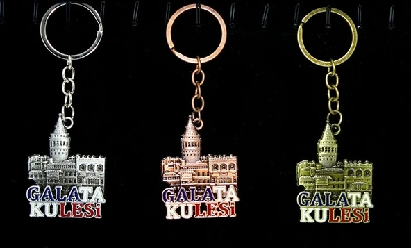 Metal Galata Kulesi Anahtarlık Alk2212 - 1