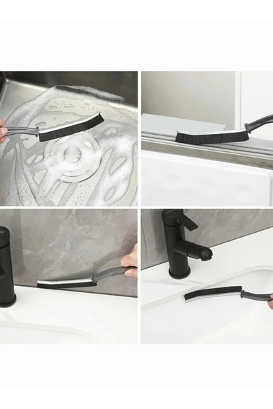 2 Adet Çok Amaçlı İnce Temizlik Fırçası Derz Arası Mutfak Banyo Lavabo Fırçası - 2