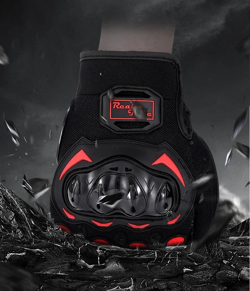 Motor Eldiveni Profesyonel Korumalı Dokunmatik Motosiklet Eldiveni - 9