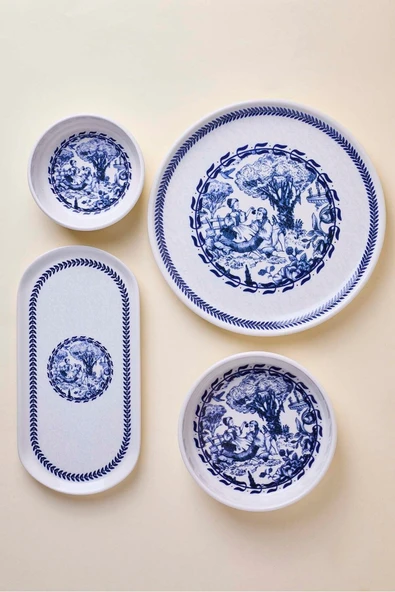 Perotti French Vintage 14 Parça Seramik 6 Kişilik Kahvaltı Takımı - 3