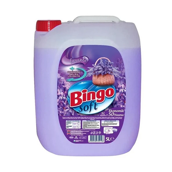 Bingo Soft Yumuşatıcı 5 lt Gülpembe ve Lavanta 2 li Karma Paket - 3