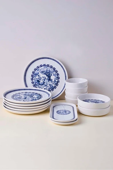 Perotti French Vintage 14 Parça Seramik 6 Kişilik Kahvaltı Takımı