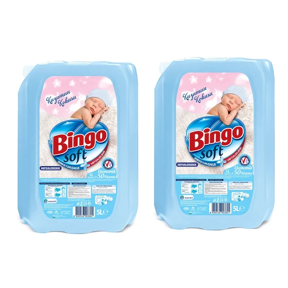 Bingo Soft Kuzumun Kokusu Çamaşır Yumuşatıcısı 5 lt x 2 Adet