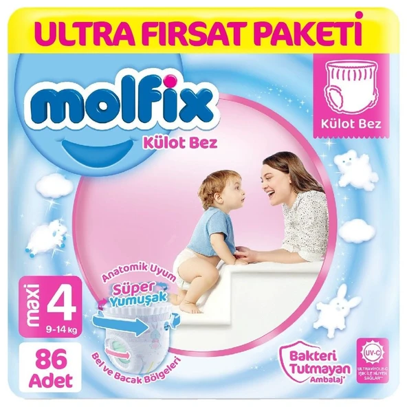 Molfix Külot Bez Ultra Fırsat Paketi 4 Beden 9-14 Kg 86 Adet - 2