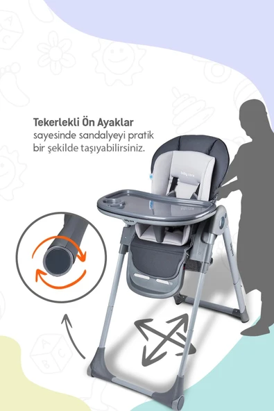 Baby Care Bc511 Flex Plus Mama Sandalyesi Antrasit - 5
