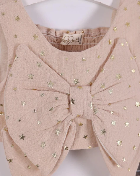 Serkon Yıldız Baskılı Müslin Şort Takım SER-0879 - Resim 12