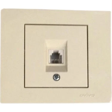 OVİVO GRANO KREM NÜMERİS TELEFON PRİZİ RJ11-CAT3 (ÜRÜN ÇERÇEVESİZDİR)
