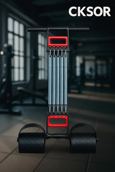 CKSpor Süper Set Sayaçlı El Yayı + El Ayak Göğüs Yayı 5 Çelik Yaylı Çok Fonksiyonlu Spor Aleti - 2