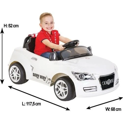 Tery Bery Uzaktan Kumandalı Akülü Araba 12 Volt 05-280 Beyaz - 7