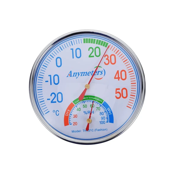 Termometre Isı ve Nem Ölçer Sauna Sıcaklık Ölçme Derece Gösterge Pilsiz Mekanik Düz Analog 1 Adet - 4