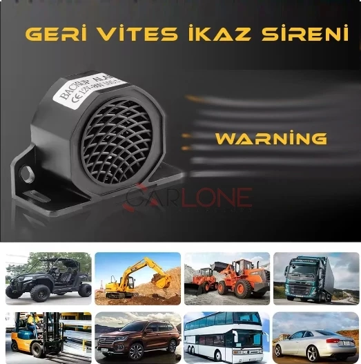 Geri Vites İkaz Sireni 12-80v Araçlarla Uyumlu 105Db Ses Gücü - 3