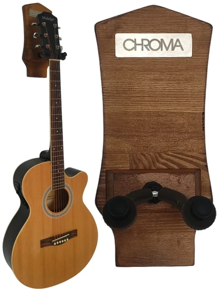 Gitar Bağlama Ukulele Duvar Askısı Standı Masif Çam + Dübel ve Vida dahil