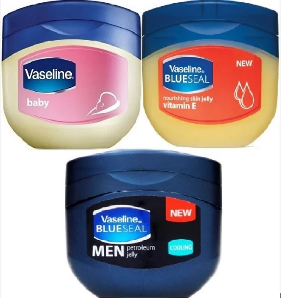 Vaseline Nemlendirici Jel Krem (Vazelin) 100ML Karma (E Vitamin-Baby-MEN Cooling) 3 Lü Set