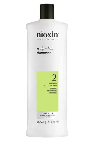Nioxin System 2 Şampuan - İşlem Görmemiş Yoğun İnce Saçlar İçin Kalınlaştırıcı Bakım 500ML