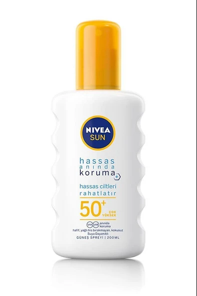 Nivea Hassas Ciltler İçin Koruyucu Güneş Spreyi Spf 50 200 Ml