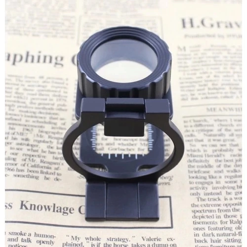 Tekstilciler Için Kumaş Kontrolü Büyüteç,katlanan, Metal 15x Büyütme - 3