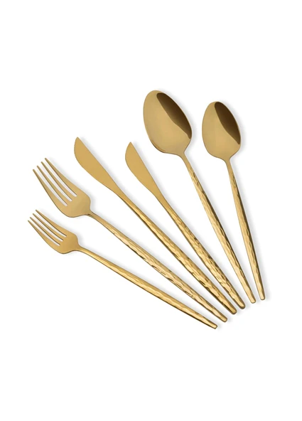 The Mia Shiny Çatal Kaşık Bıçak Takımı Gold 36 Parça