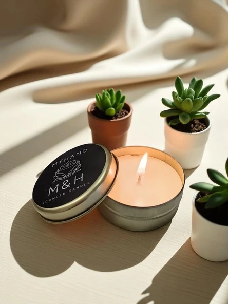 MyHand Soyawax Gold Teneke Mum Eternal Love Esans Kokulu Kutu Mum 60 Gr - 3