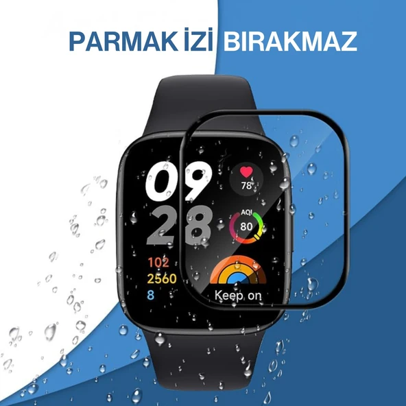 Xiaomi Redmi Watch 3 ile Uyumlu 3D Cam Full Ekran Koruyucu - 5