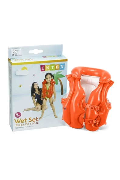 Şişme Can Yeleği Yüzme Can Yeleği Deniz Yeleği Şişme Cankurtaran Yelek Life Vest Emniyet 50x47 cm. - 7