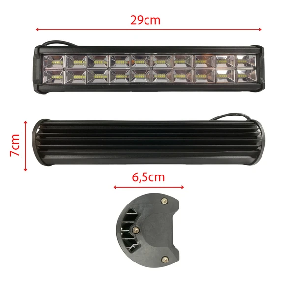 192 w 64 Led Quattro Off Road Gündüz Sis Farı Lambası 29cm 12V - 3