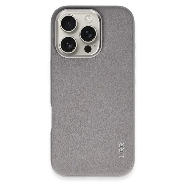 URR iPhone 16 Pro Max İle Uyumlu Innovative Leather Magsafe Kapak Titan Gri - 2
