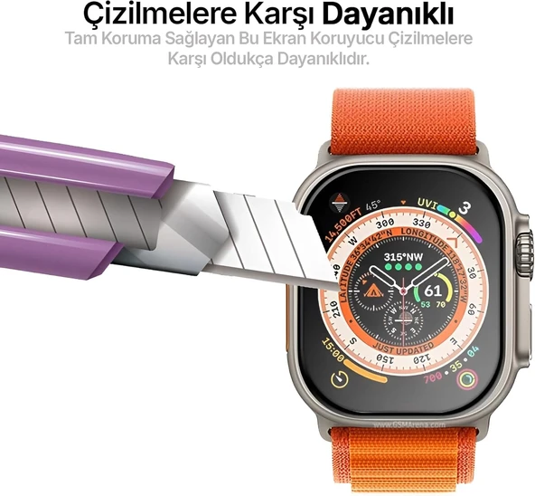 Apple Watch Ultra Apple Watch Ultra 2 49mm ile Uyumlu 3D Full Ekran Koruyucu - 4