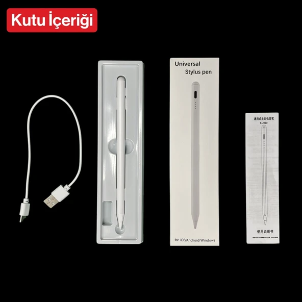 Techmaster Ios Android Windows Uyumlu Tablet Telefon iPad Yazı Çizim Kalemi - 4