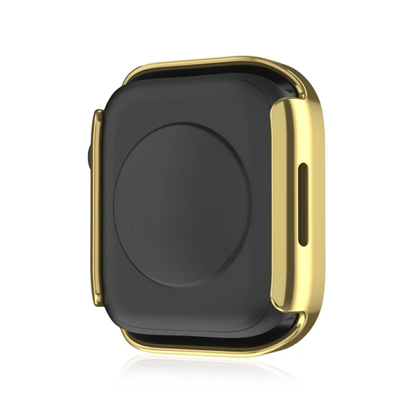 Apple Watch 6 7 8 9 44mm 45mm Uyumlu Rubber Kasa Ekran Koruyucu 360 Kılıf Kapak - 3